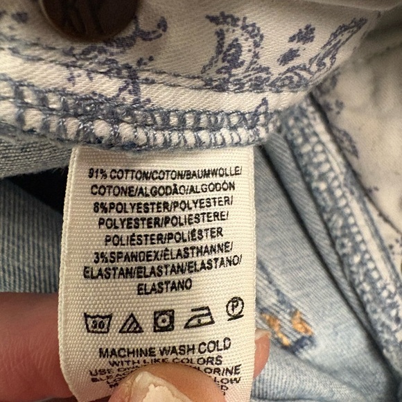 We The Free Vintage Style CRVY High Rise Raw Hem Straight Leg Jeans Size 26 - Picture 14 of 17